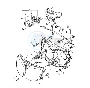 YZF R 750 drawing HEADLIGHT