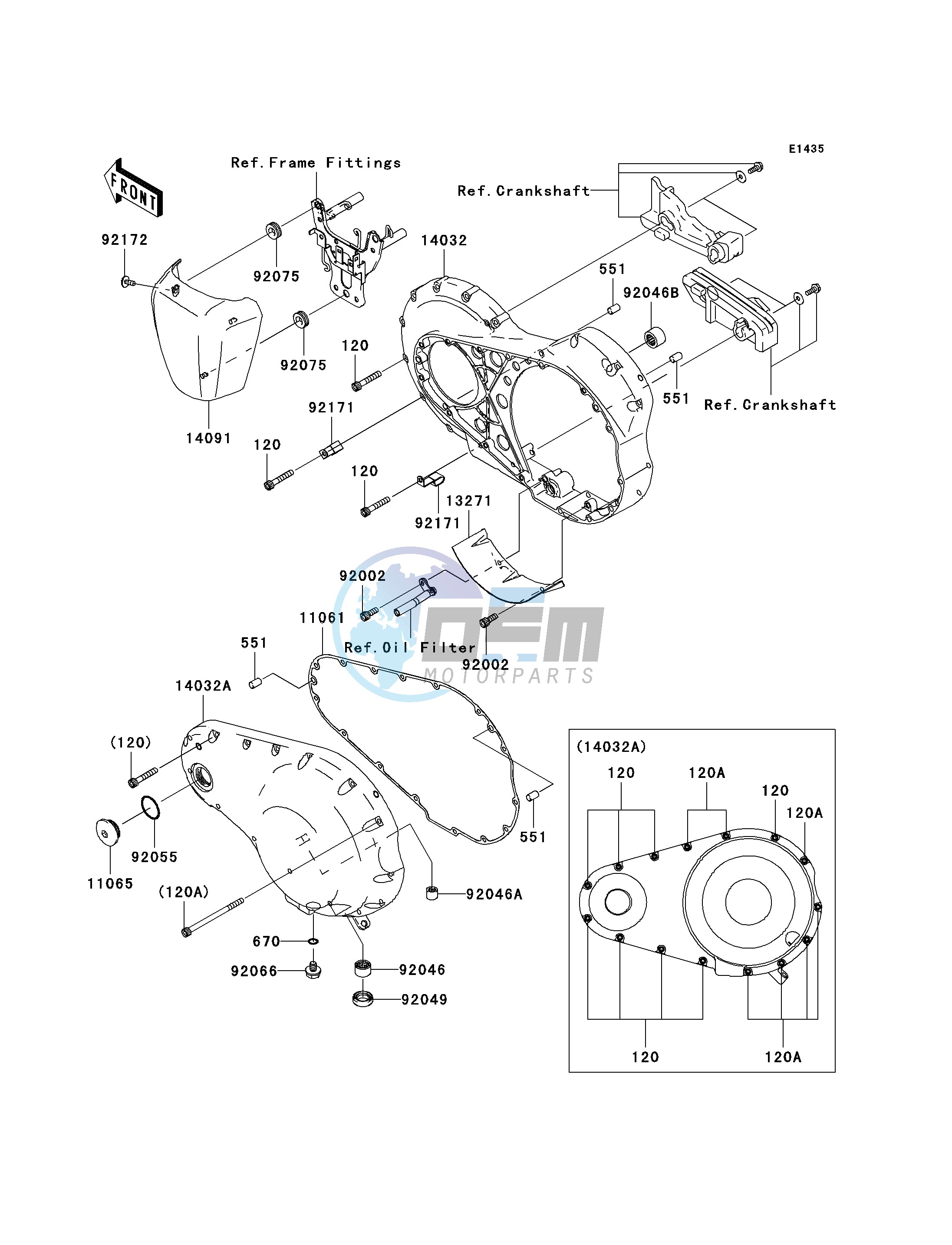 LEFT ENGINE COVER-- S- -