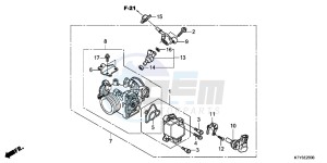 CBR125RSD CBR125RS UK - (E) drawing THROTTLE BODY