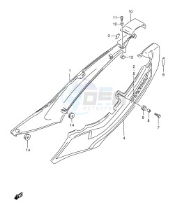 GS500E (E2) drawing FRAME COVER (MODEL X)