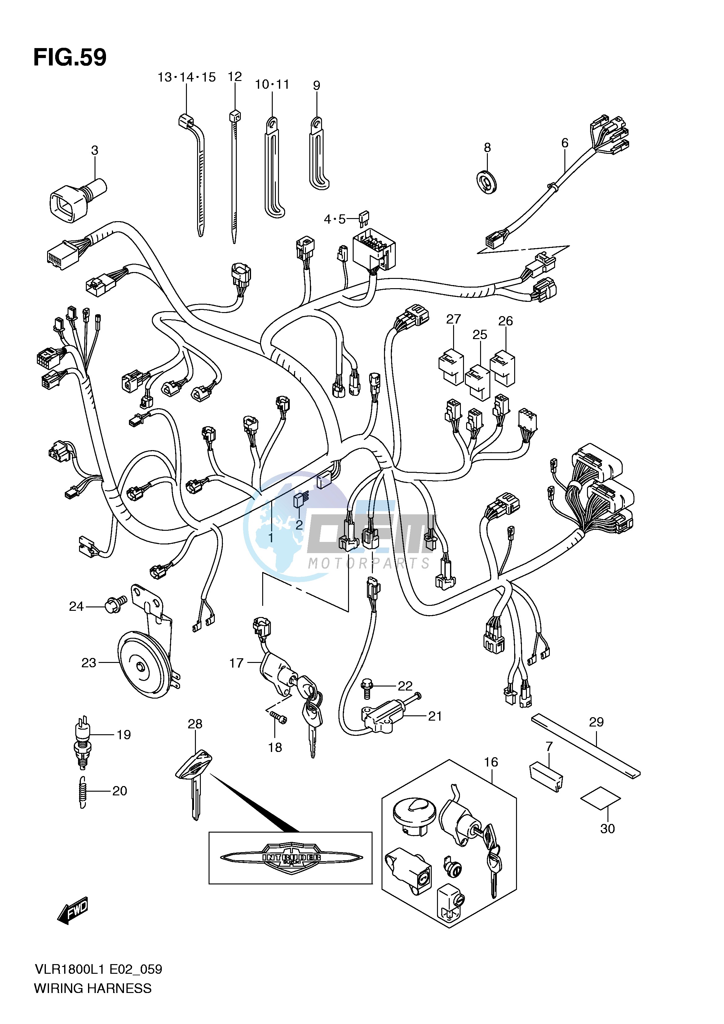 WIRING HARNESS (VLR1800UFL1 E19)