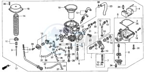 VT600CD drawing CARBURETOR (SINGLE)