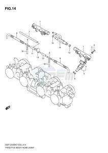 GSF1250 (E2) Bandit drawing THROTTLE BODY HOSE JOINT