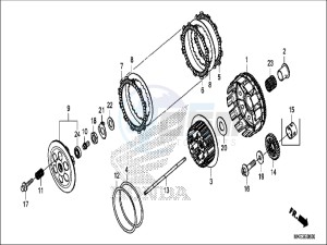 CRF450RH Europe Direct - (ED) drawing CLUTCH