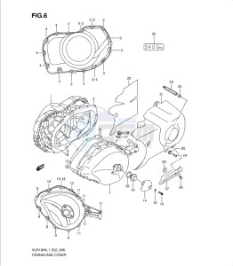 VLR1800 drawing CRANKCASE COVER