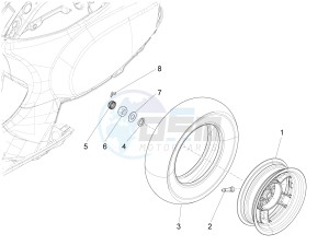 S 125 4T 3V ie drawing Rear Wheel