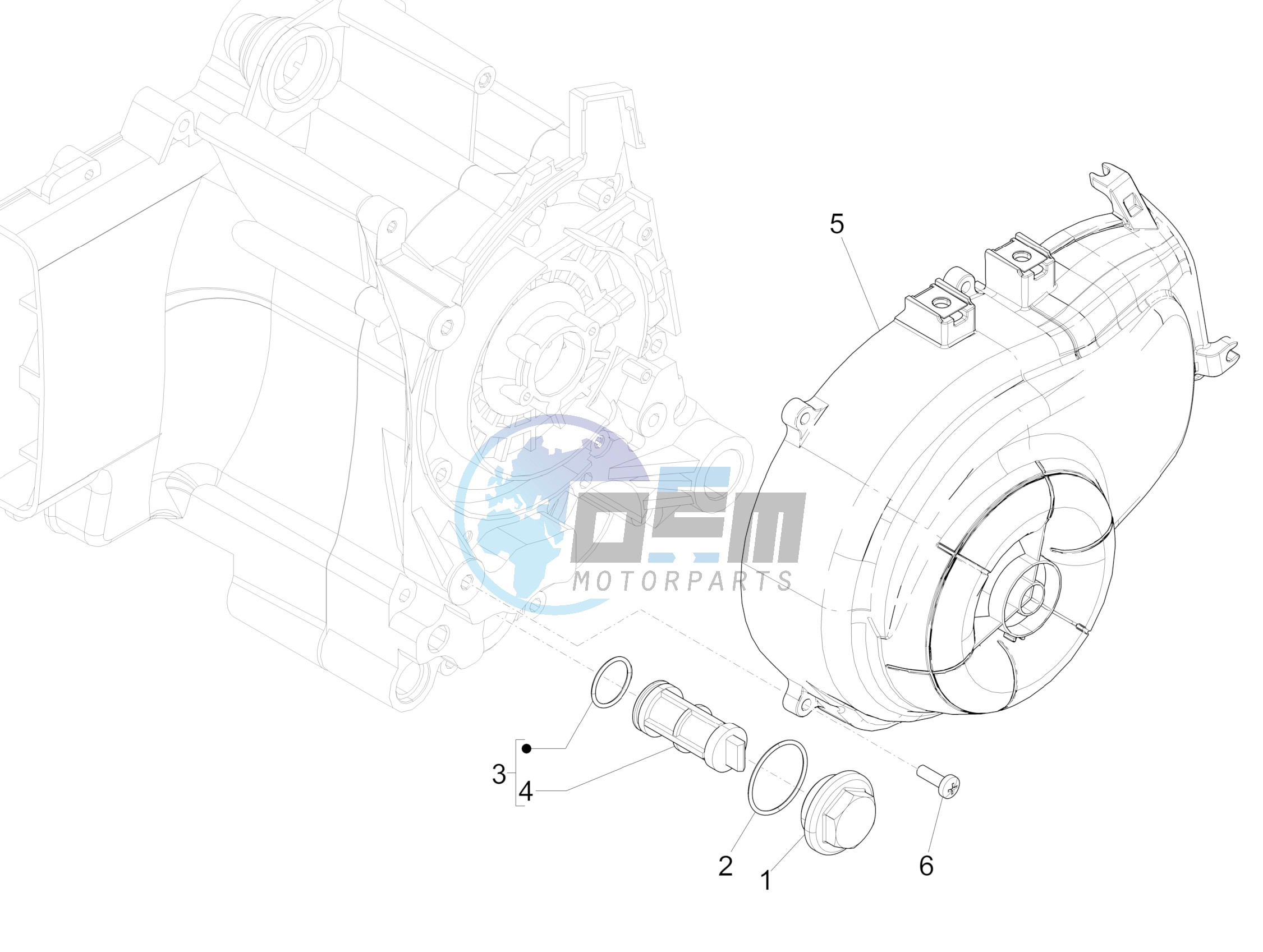 Flywheel magneto cover - Oil filter