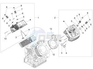 California 1400 Custom ABS 1380 WEG drawing Cylinder head - valves