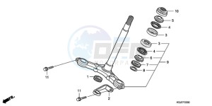 CRF100F9 Australia - (U) drawing STEERING STEM