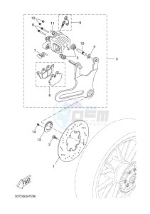 MT125A MT-125 ABS (BR36 BR36 BR36 BR36) drawing REAR BRAKE CALIPER