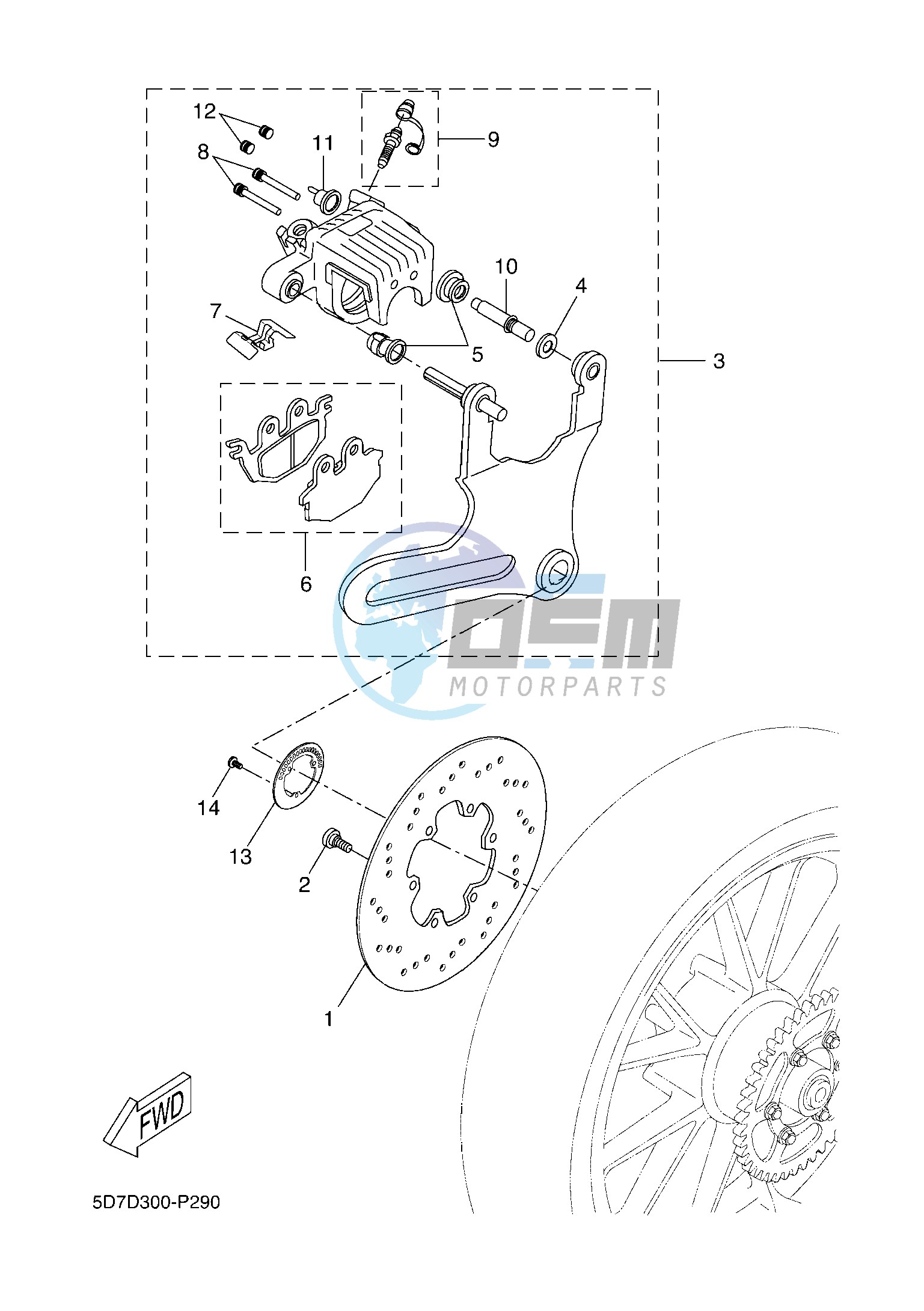 REAR BRAKE CALIPER