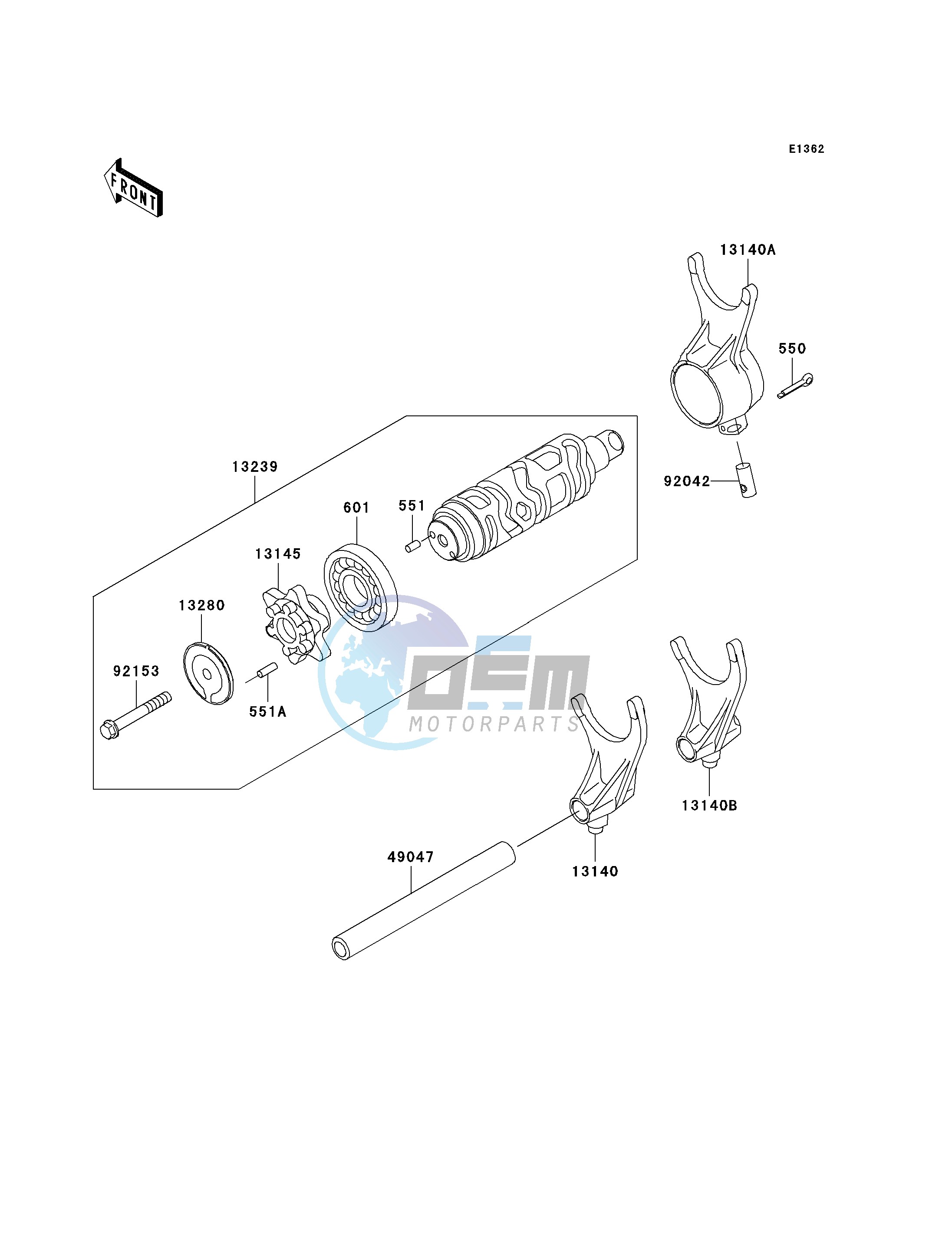 GEAR CHANGE DRUM_SHIFT FORK-- S- -