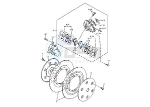 XVZ ROYAL STAR 1300 drawing FRONT BRAKE CALIPER