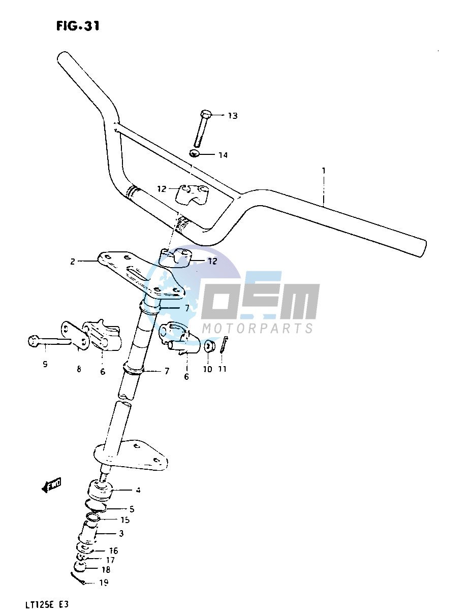 HANDLEBAR - STEERING (MODEL D)