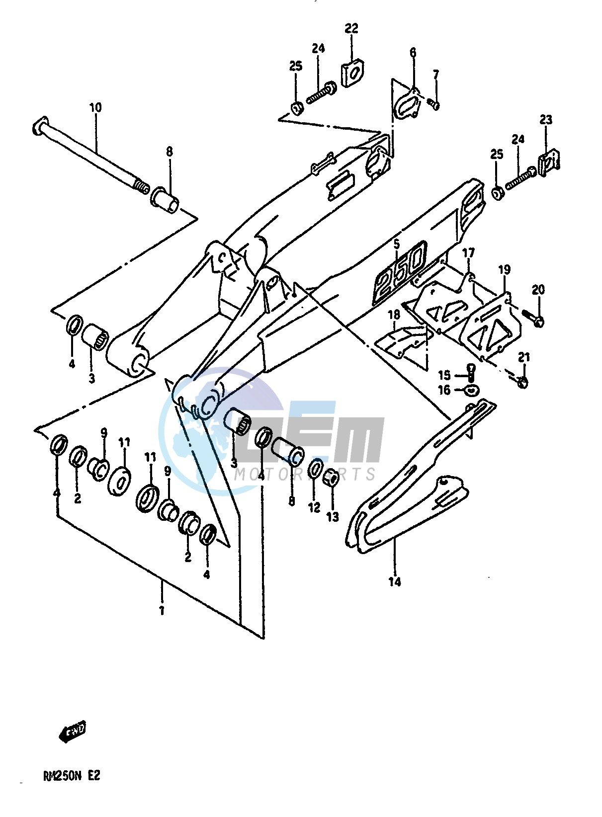 REAR SWINGING ARM (MODEL M)