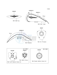 VN 1700 C [VULVAN 1700 NOMAD] (9FA) C9FA drawing DECALS-- BLUE- --- C9FA- -