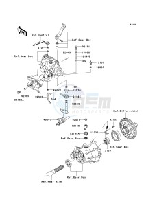 KAF 400 B [MULE 600] (B1) B1 drawing GEAR CHANGE MECHANISM