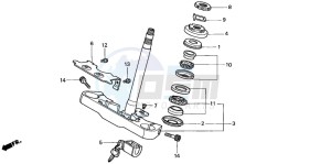 VT750C2 drawing STEERING STEM