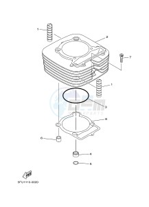 YFM350FWA YFM35FGB GRIZZLY 350 4WD (1NS3 1NS3 1NS4) drawing CYLINDER