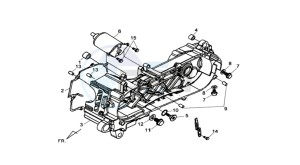 SYMPHONY ST 125 drawing CRANKCASE - STARTER