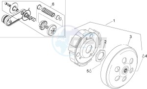 Leonardo 125-150 drawing Pulley assy. driven III