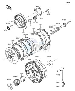 Z1000SX ZX1000LGF FR GB XX (EU ME A(FRICA) drawing Clutch