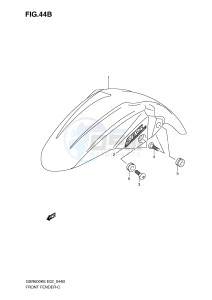 GSR600 (E2) drawing FRONT FENDER (MODEL K8)