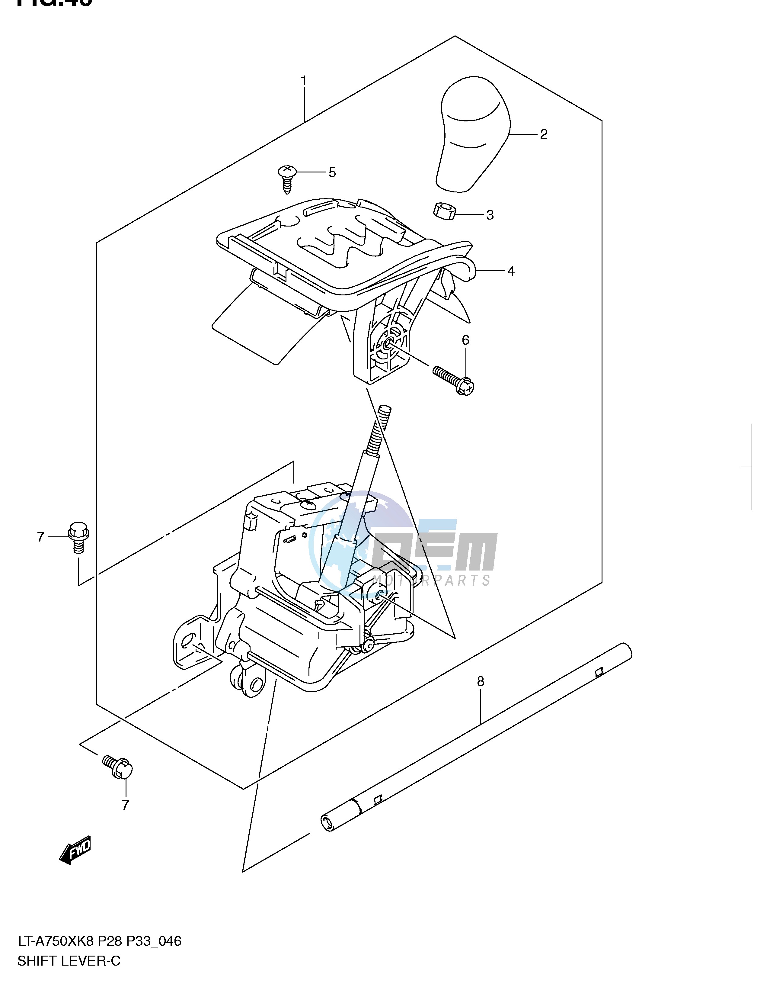 SHIFT LEVER (MODEL K8 K9)