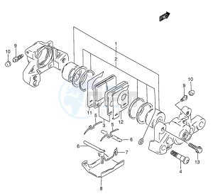 GSX750 (E4) drawing REAR CALIPER