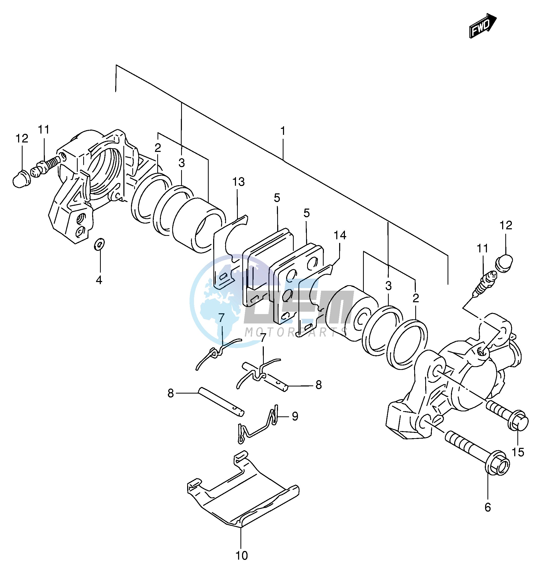 REAR CALIPER (MODEL P R)