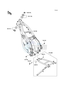 KX125 KX125M6F EU drawing Frame