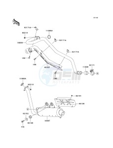 KSV 700 C [KFX700] (C6F) C6F drawing MUFFLER-- S- -