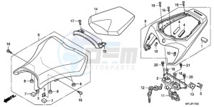 CBR1000RR9 France - (F / MK) drawing SEAT