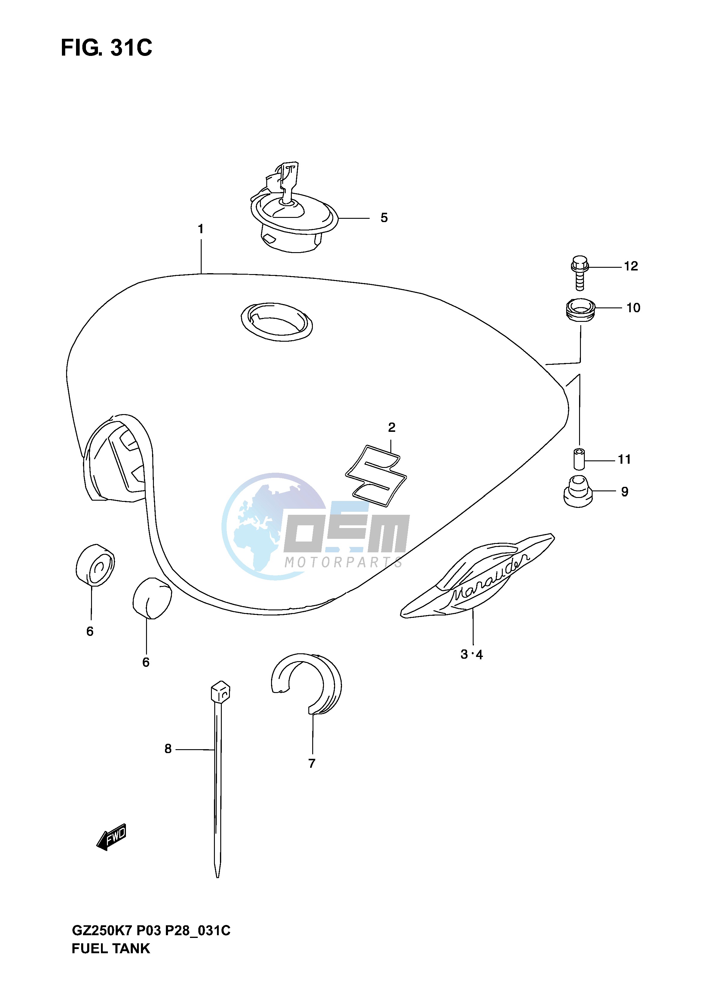 FUEL TANK (MODEL K7)