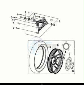 JET 14 200i (XC20W2-EU) (E5) (M1) drawing REAR WHEEL