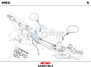 MRX-50-CASTROL-CASTROL drawing HANDLEBAR - CONTROLS