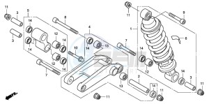 CBF1000T drawing REAR CUSHION