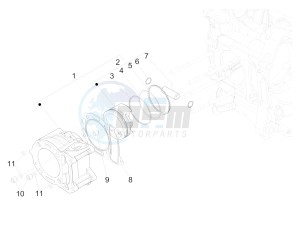 GTS 300 SUPER-TECH IE ABS E4 (APAC) drawing Cylinder-piston-wrist pin unit