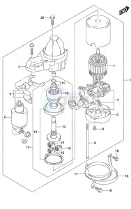 DF 70A drawing Starting Motor