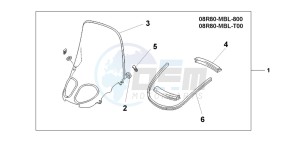 NT650V DEAUVILLE drawing HIGH WINDSHIELD