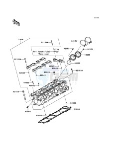 ZZR1400_ABS ZX1400FDF FR GB XX (EU ME A(FRICA) drawing Cylinder Head