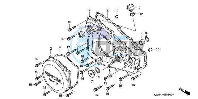 R. CRANKCASE COVER