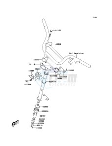 KFX50 KSF50-A3 EU drawing Steering Shaft