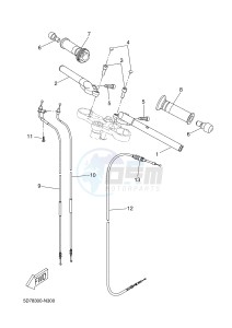 YZF-R125A YZF-R125 ABS R125 (5D7T 5D7T 5D7T 5D7T) drawing STEERING HANDLE & CABLE