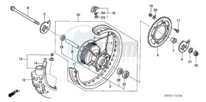 CRF230F9 Australia - (U) drawing REAR WHEEL