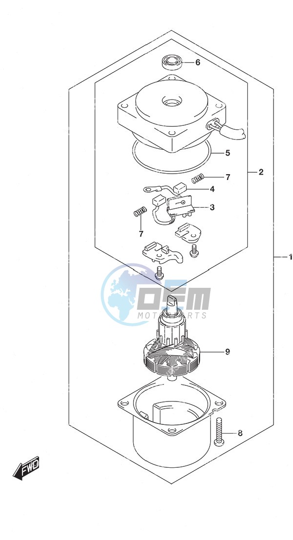 PTT Motor w/Power Tilt