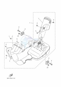 XSR700 MTM690D (BJX1) drawing EXHAUST