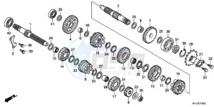 CBR250RB drawing TRANSMISSION