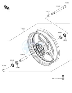 Z650 ER650HJF XX (EU ME A(FRICA) drawing Front Hub