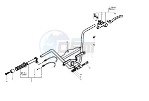 X9 EVOLUTION 500 drawing Handlebar - Master cylinder